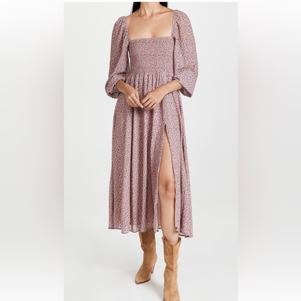 o.p.t Classic Smocked Maxi Dress L